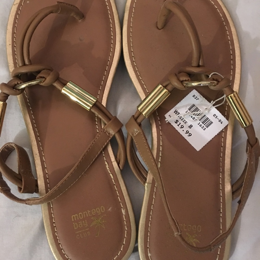 Gold Sandals. NEW